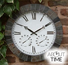 Grote Leisteen-Effect Tuinklok - 45cm -  About Time™